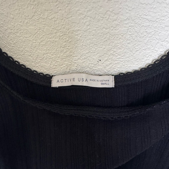 Active USA Black Ribbed Camisole - Picture 5 of 5